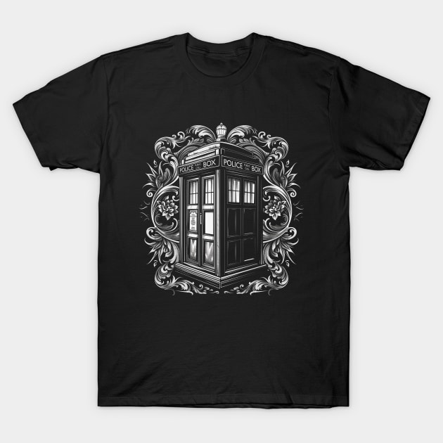Gothic Tardis T-Shirt by DesignedbyWizards